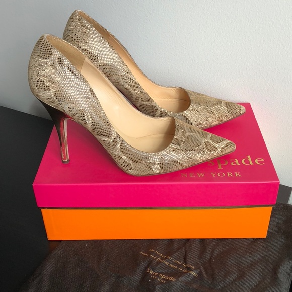 Kate Spade Licorice Pumps - Honey Boa Print 9.5 - Picture 2 of 8